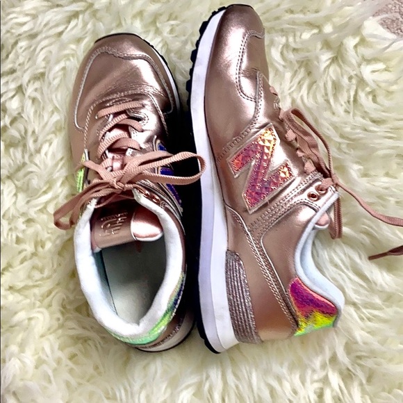pink and gold new balance